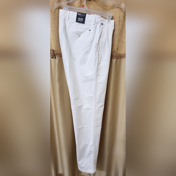 Men's Tommy Hilfiger Flex regular fit white pants size 36/30. - Picture 13 of 14